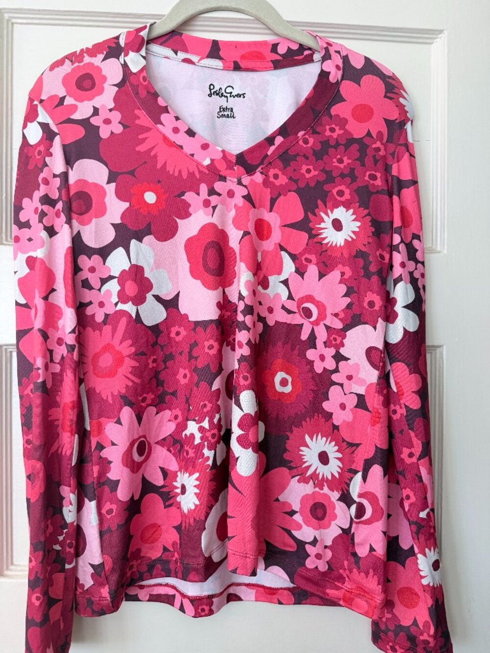 Lesley Evers retro-style pink top (Extra Small)